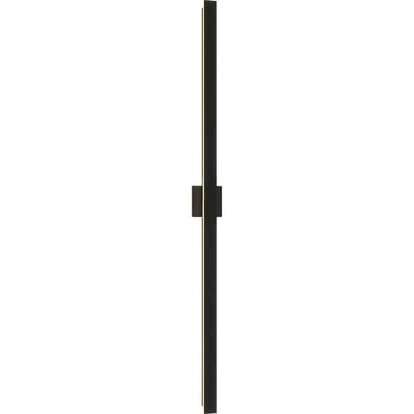 Progress Lighting Matte Black Contemporary Hardwired Extra Large Outdoor Wall Sconce Light LED