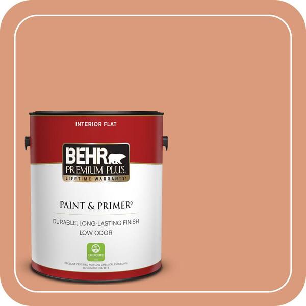 BEHR PREMIUM PLUS 1 gal. #MQ1-27 Dazzle and Delight Flat Low Odor Interior Paint & Primer