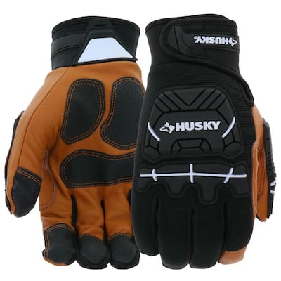 Husky Oversize Medium Pro Fingerless Magnetic Mechanics Glove, Black