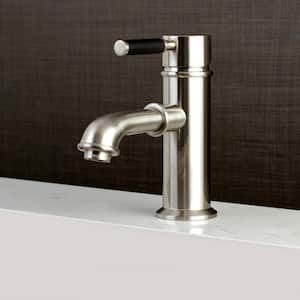 Fusion Single Hole Single-Handle Bathroom Faucet in Brushed Nickel