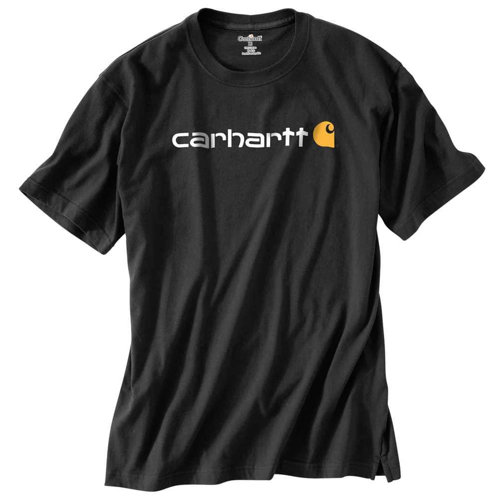 Carhartt Men's Regular Small Black Cotton Short-Sleeve T-Shirt K195-BLK ...