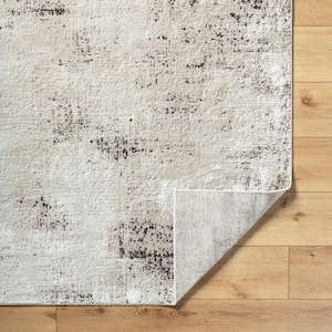 Allegro Ivory/Charcoal Abstract 5 ft. x 7 ft. Indoor Area Rug