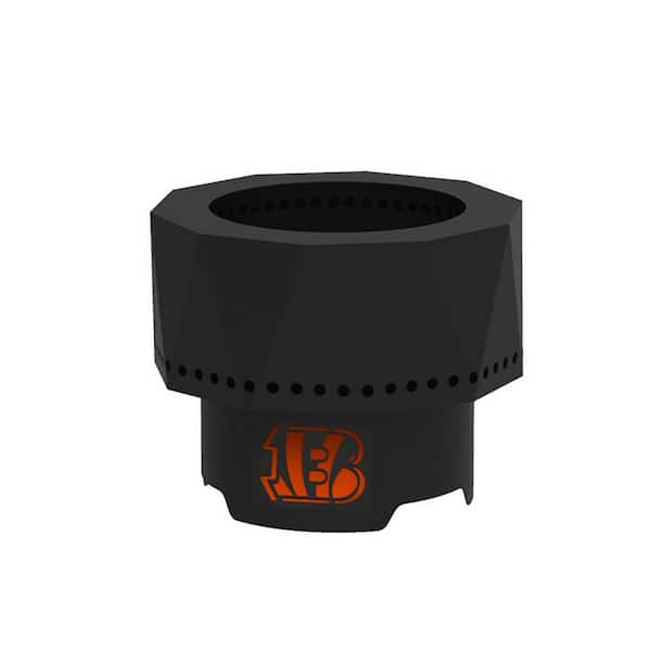 BLUE SKY OUTDOOR LIVING Ridge NFL 15.7 in. x 12.5 in. Round Steel Smokeless Wood Pellet Portable Fire Pit with Bag, Screen-Cincinatti Bengals