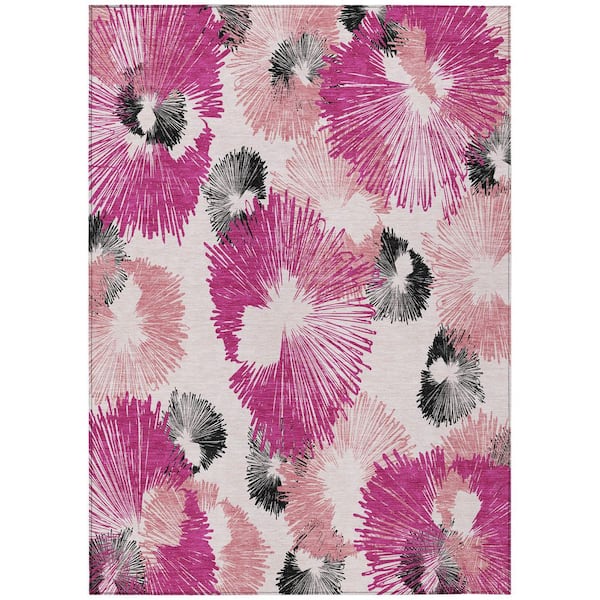 Addison Rugs Chantille Machine Washable Indoor/Outdoor Abstract ACN2132 Pink 2 ft. 6 in. x 3 ft. 10 in. Area Rug