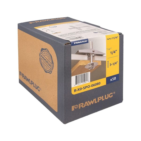 RAWLANCHOR # 14 x 3-1/8" Zinc-Plated Phillips Hollow Drywall Screws Anchor 1 20 lb (50-Pack)