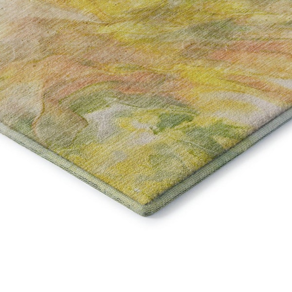 Mayfield Premium Machine Washable Indoor/Outdoor Geometric AMF641 Green 3 ft. x 5 ft. Area Rug