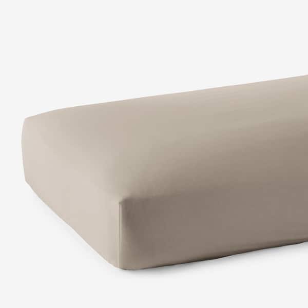 The Company Store Legends Hotel Supima Light Birch 450-Thread Count Wrinkle-Free Sateen Queen Fitted Sheet