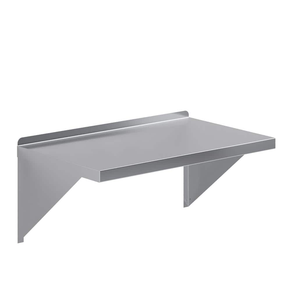 18 in. W x 30 in. D Stainless Steel Wall Shelf Square Edge Kitchen, Restaurant, Garage, Laundry Decorative Wall Shelf price history on PriceWatchPro