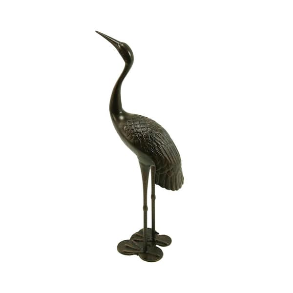 Scarlet 43 in. Shiny Copper Aluminum Outdoor Crane Decor