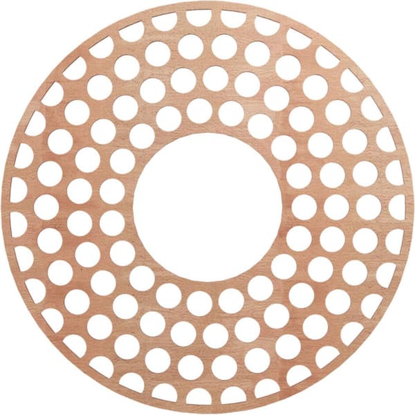 Ekena Millwork 0.25 in. x 28 in. x 28 in. Wood (Cherry) Medallion Moulding