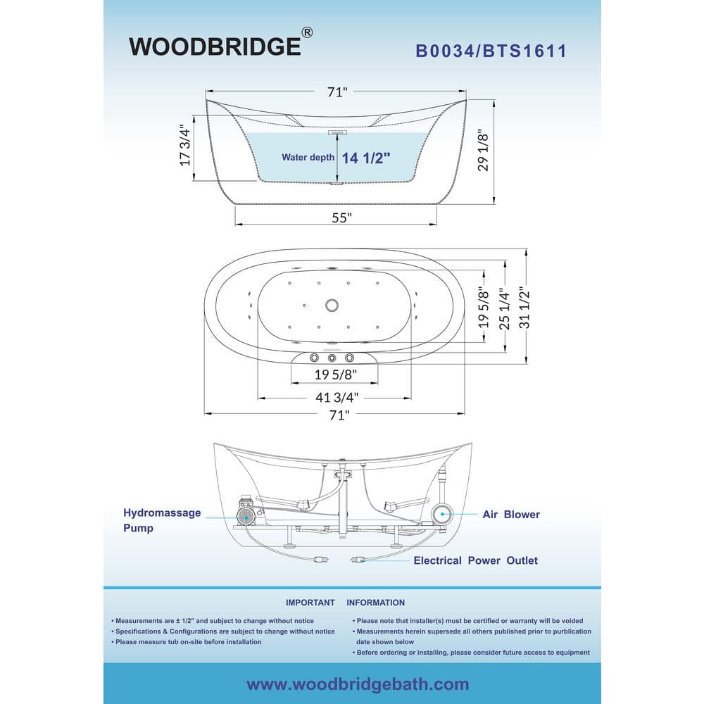 71'' White Acrylic Freestanding Double Slipper Bathtub with Jets