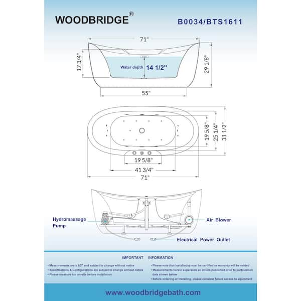 Venezia 71 in. x 31.5 in. Acrylic Combination Bathtub in White