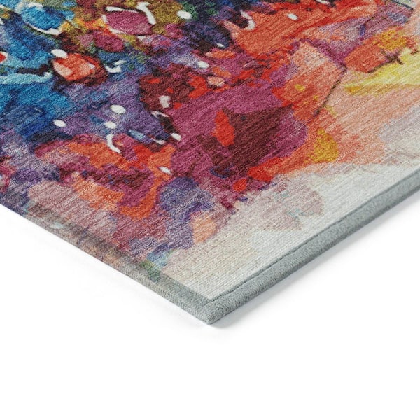 Chantille Machine Washable Indoor/Outdoor Abstract ACN1806 Navy 2 ft. x 3 ft. Accent Rug