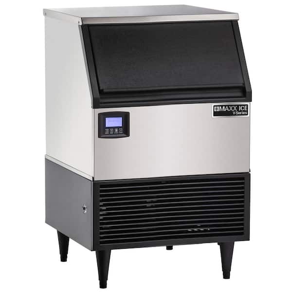 V-Series Self Contained 200 lbs. Full Dice Ice Machine with 75 lbs. Built in Ice Bin in Stainless Steel