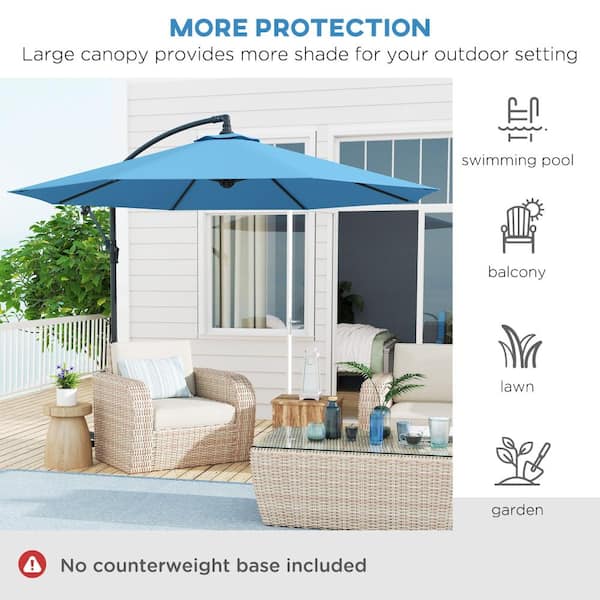 counterweight for offset patio umbrella Sunnydaze Set of 4 Heavy-Duty Water/Sand Cantilever Base Plates it is advised to store the umbrella indoors or cover it when not in use. Offset Cantilever Patio Umbrella with