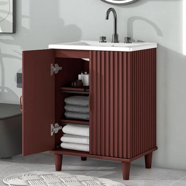 Red Barrel Studio® Bathroom Vanity Organizer with Sink, Combo Cabinet Set, Bathroom  Storage Cabinet