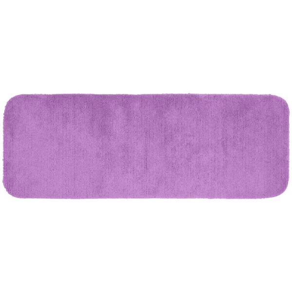 Garland Rug Glamor Purple 22 in. x 60 in. Washable Bathroom Accent Rug