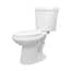 2-piece 1.1 GPF/1.6 GPF High Efficiency Dual Flush Complete Elongated Toilet in White, Seat Included