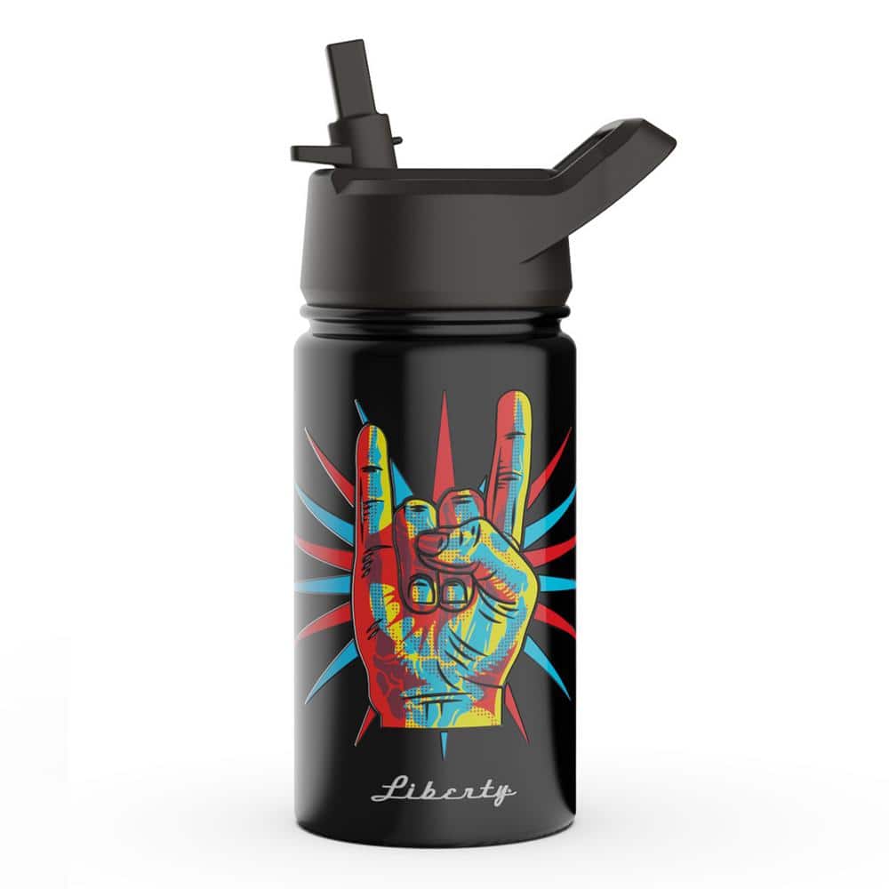  Personalized Water Bottle with Straw Lid on Panther