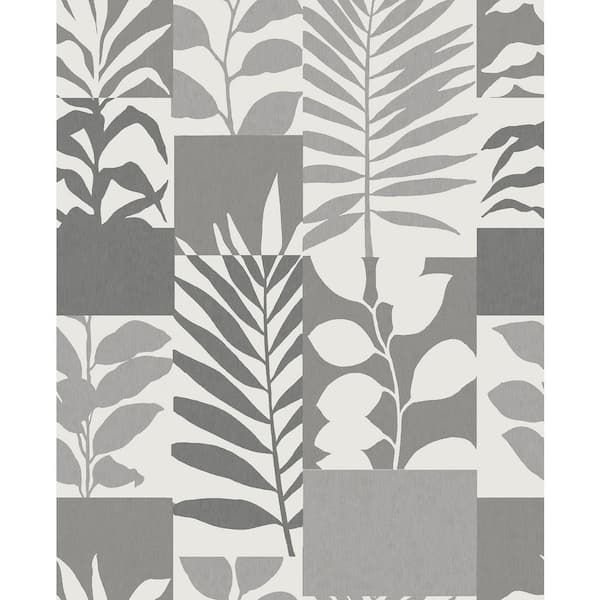 Hammons Silver Block Botanical Vinyl Strippable Roll (Covers 56.4 sq. ft.)