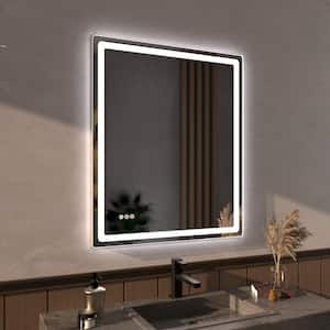 Niveous 30 in. W x 36 in. H Rectangular Frameless LED Wall Bathroom Vanity Mirror