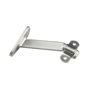 4-1/16 in. (103 mm) Dull Nickel Heavy-Duty Aluminum Handrail Bracket for Flat Bottom Handrail with Adjustable Angle