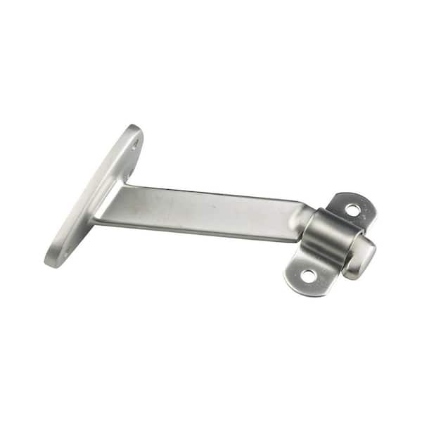 Onward 4-1/16 in. (103 mm) Dull Nickel Heavy-Duty Aluminum Handrail Bracket for Flat Bottom Handrail with Adjustable Angle