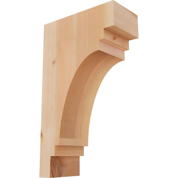 Ekena Millwork 5-1/2 in. x 12 in. x 20 in. Western Red Cedar Pescadero Smooth Corbel