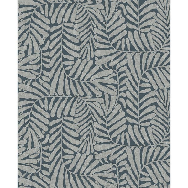 Gabriel Blue Fern Non-Pasted Wallpaper Sample