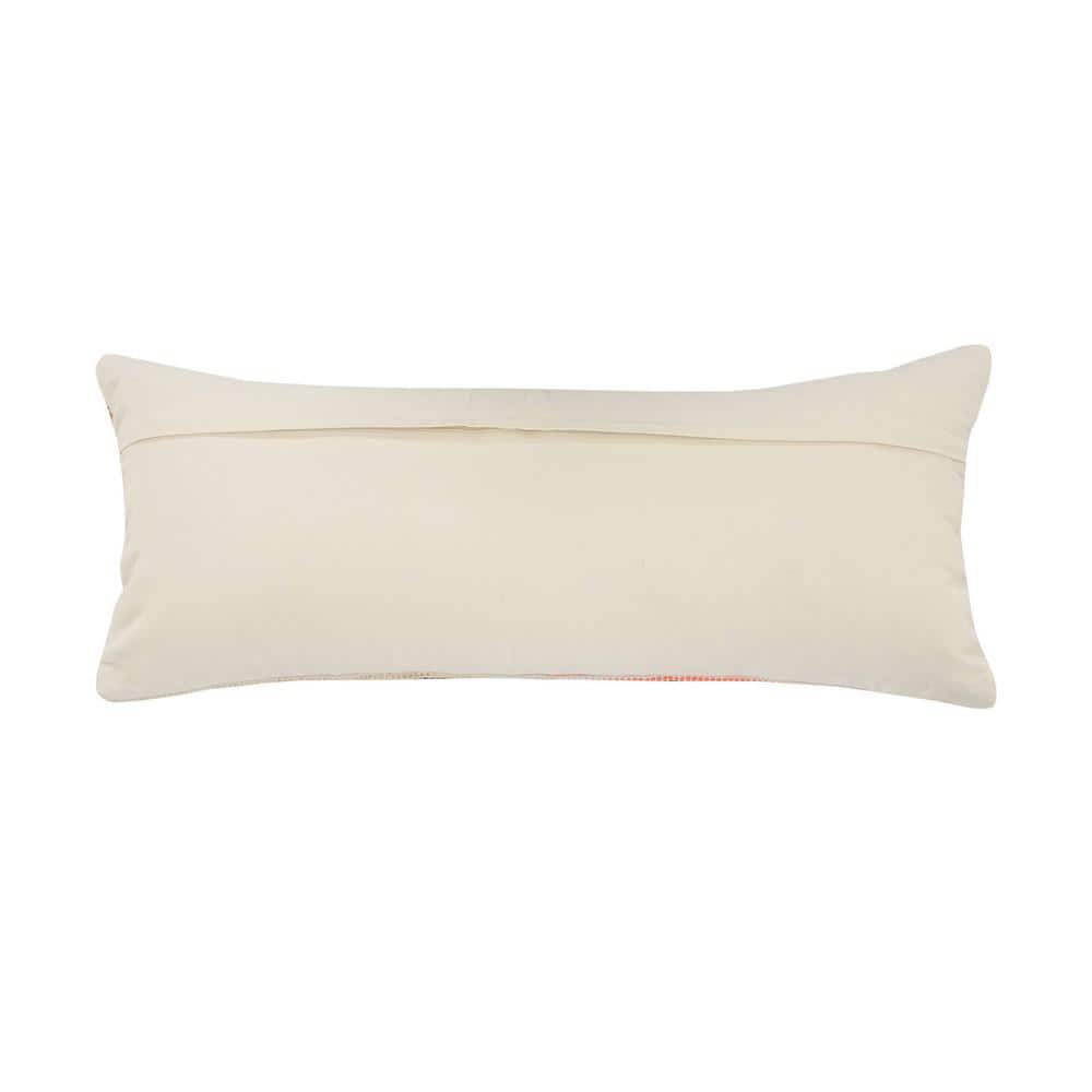 White Chevron Striped Rectangular Throw Pillow, 14" x 36"