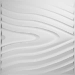 19 5/8 in. x 19 5/8 in. Kahuna EnduraWall Decorative 3D Wall Panel, White, (50-Pack for 133.73 Sq. Ft.)