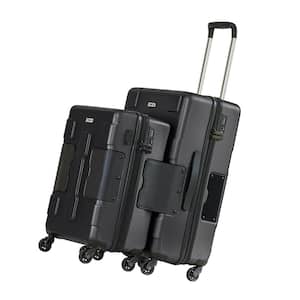 V3 Black Connectable 2-Piece Hard Shell Luggage Set with Spinners
