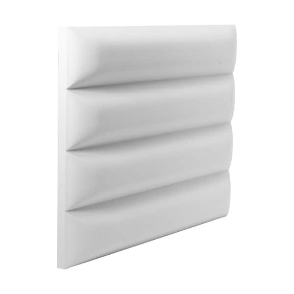 ORAC DECOR 7/8 in. D x 9-7/8 in. W x 4 in. L Primed White Polyurethane Pillow 3D Wall Panel Moulding Sample
