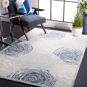 Micro-Loop Grey/Ivory 5 ft. x 5 ft. Abstract Square Area Rug