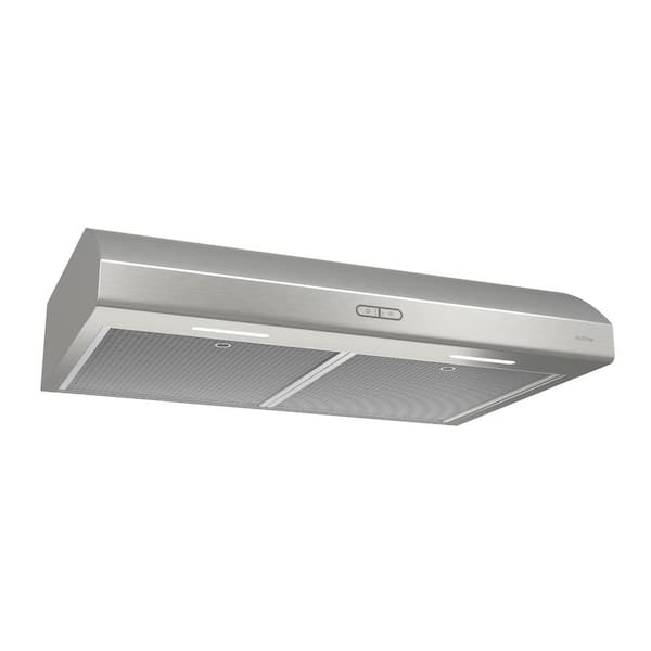 Broan-NuTone Osmos Deluxe 36 in. 375 Max Blower CFM Convertible Under-Cabinet Range Hood with Light in Stainless Steel