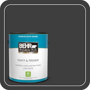 1 gal. #N520-7 Carbon Satin Enamel Low Odor Interior Paint & Primer
