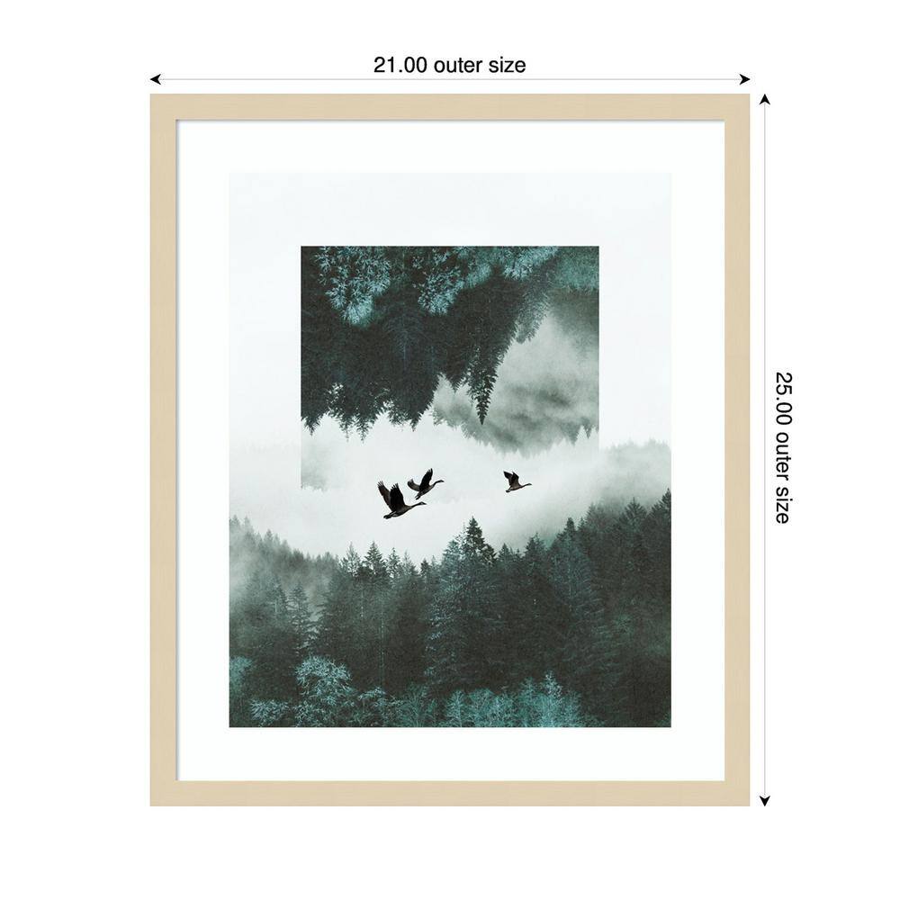 Svelte Natural Framed Abstract Floral Print by Melissa Wang