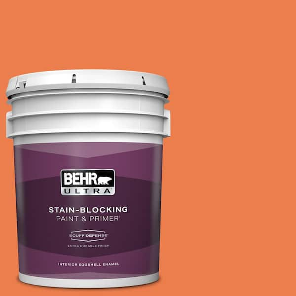 BEHR ULTRA 5 gal. #P200-6 Sizzling Sunset Extra Durable Eggshell Enamel Interior Paint & Primer