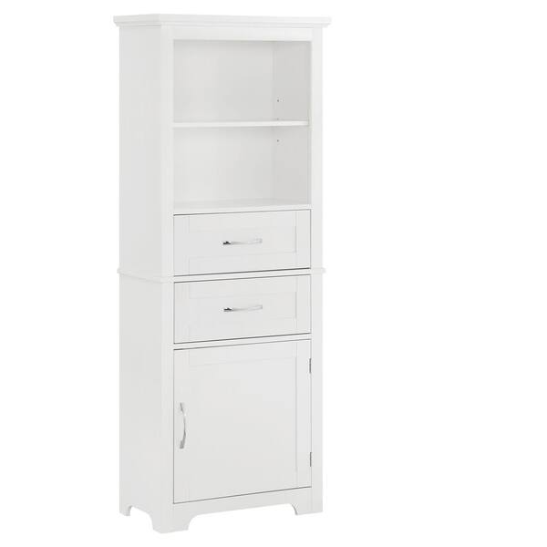 FUNKOL 23.63 in. L x 11.82 in. W x 60 in. H in Gray Ready to Assembly MDF Rectangle Base Kitchen Cabinet