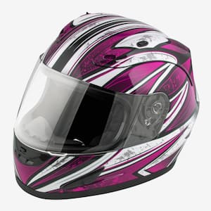 Octane Medium Pink Full Face Motorcycle Helmet