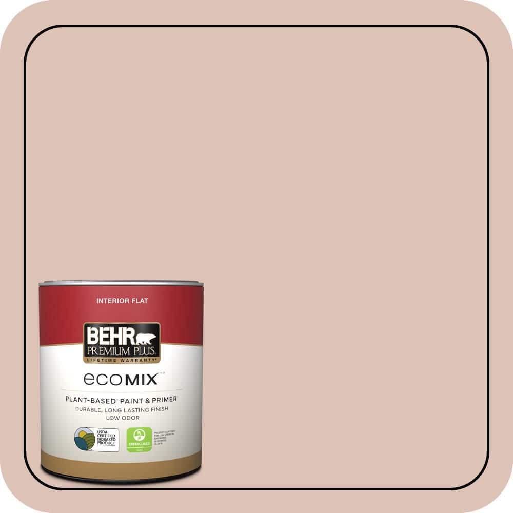 1 qt. #PPU2-07 Coral Stone Flat EcoMix Plant-Based Interior Paint & Primer product image for price tracking
