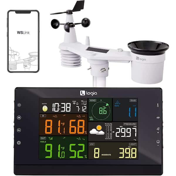 Logia 7-in-1 Wi-Fi Wireless Weather Station with Console, Forecast Data and Alerts