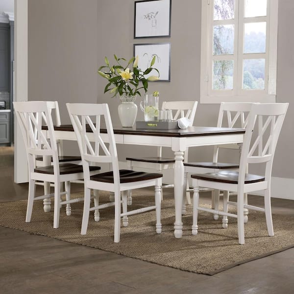 Shelby 7-Piece White Dining Set
