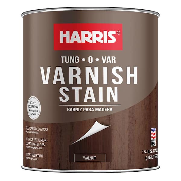 Harris Tung-O-Var 8 oz. Walnut High-Gloss Varnish Stain