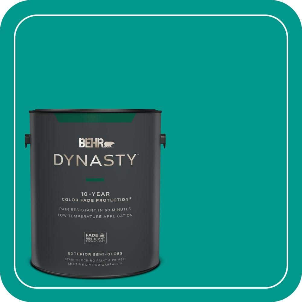 1 gal. #S-G-490 Intense Teal Semi-Gloss Exterior Stain-Blocking Paint & Primer price history on PriceWatchPro