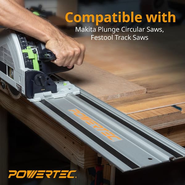 POWERTEC 110 Track Saw Guide Rail Kit for Makita or Festool