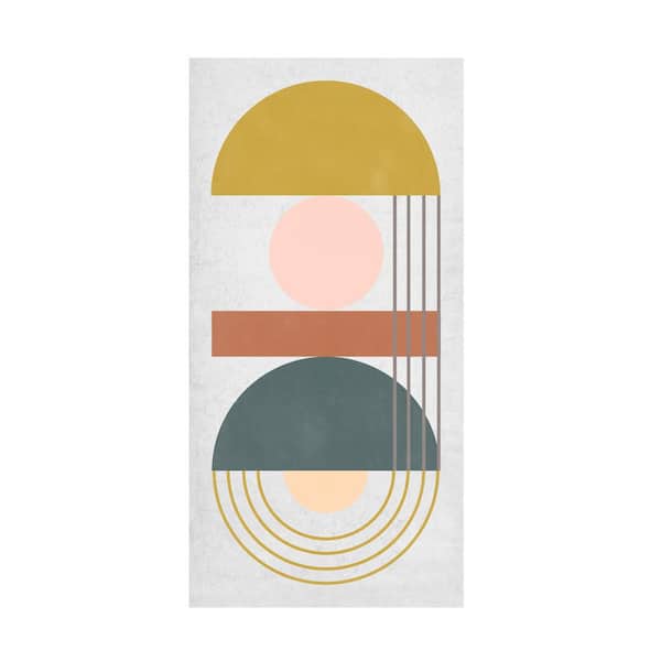 "Geometric Daylight III" by Melissa Wang Hidden Floater Frame Abstract Art Print 32 in. x 16 in.