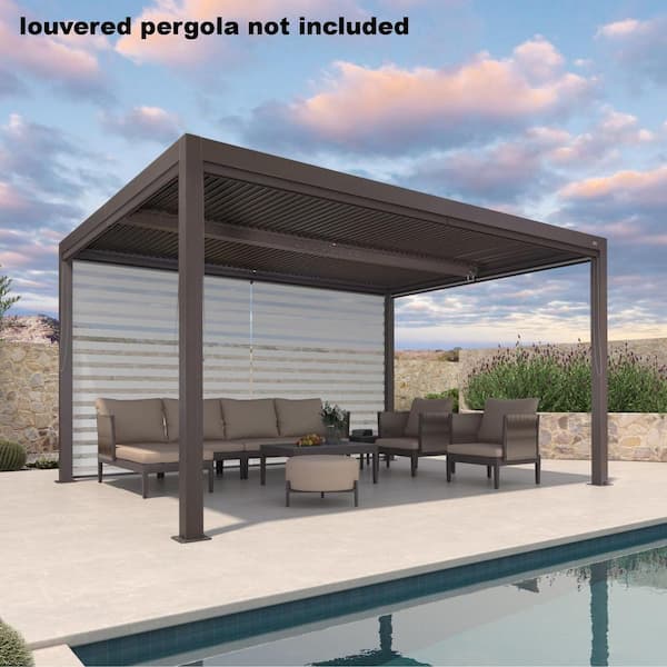 PURPLE LEAF 14 ft. Individual Adjustable Sunshade Privacy Roller