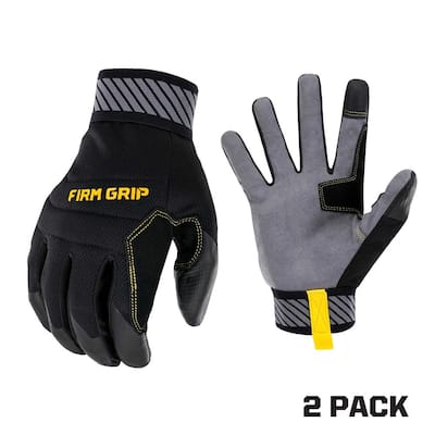 FIRM GRIP Medium Flex Cuff Outdoor and Work Gloves (2-Pack)