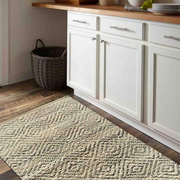 Bernadette Tan/Gray 2 ft. x 5 ft. Rectangle Area Rug